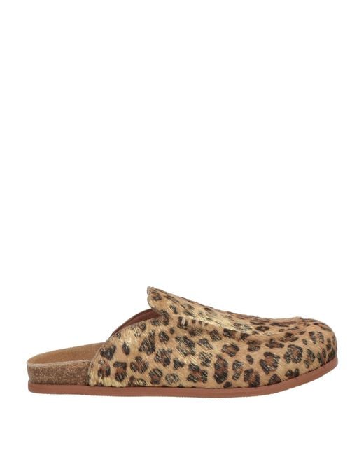 Emanuélle Vee Brown Sand Mules & Clogs Leather