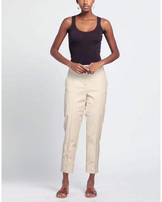 Peserico Natural Pants Cotton, Elastane