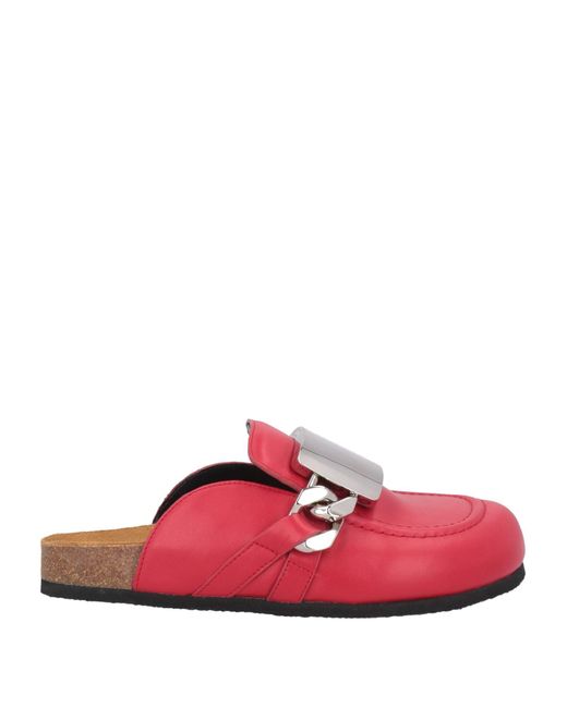 J.W. Anderson Red Mules & Clogs