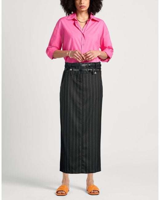 Dixie Black Maxi Skirt Polyester, Viscose, Elastane