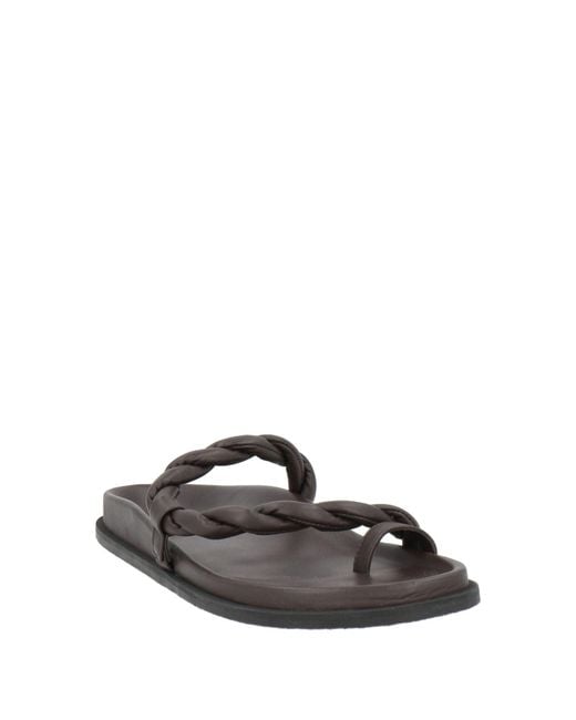 Elena Iachi White Thong Sandal Leather