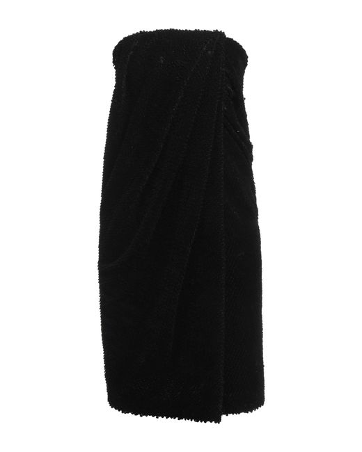 RECTO. Black Mini Dress Polyester, Elastane