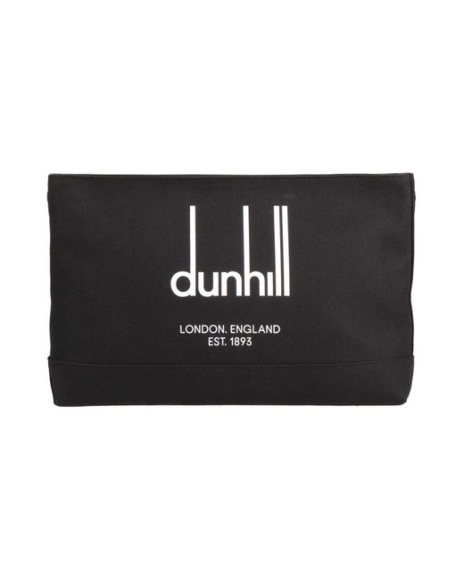 Dunhill Black Handbag Textile Fibers, Leather for men