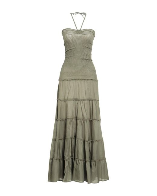Blugirl Blumarine Green Maxi Dress Cotton