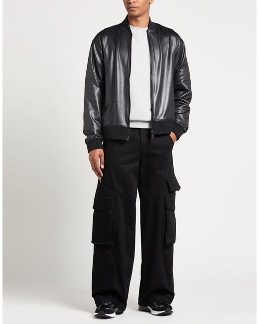 Versace Jeans Couture Black Jacket Polyester, Elastane for men