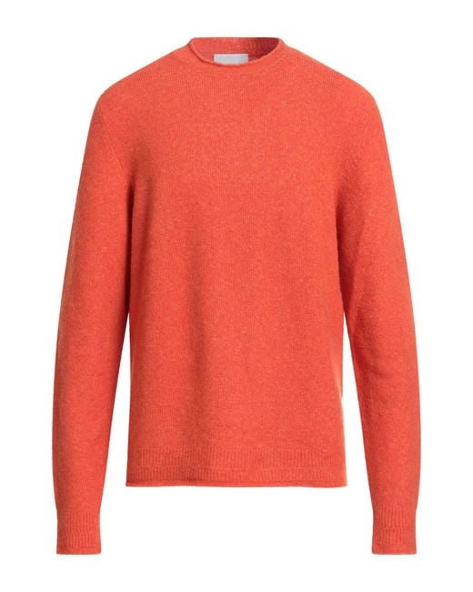 Vneck Red Sweater Wool, Polyamide, Elastane for men