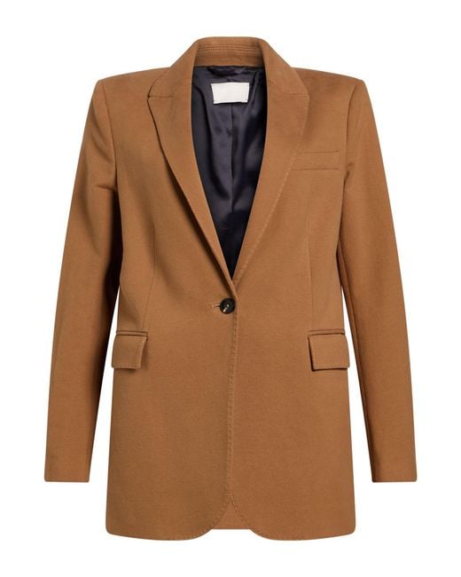 Circolo 1901 Brown Camel Blazer Cotton, Elastane