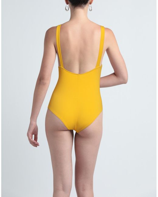Laura Urbinati Yellow One-piece Swimsuit