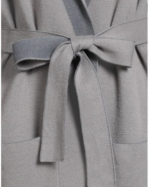Le Tricot Perugia Gray Overcoat & Trench Coat