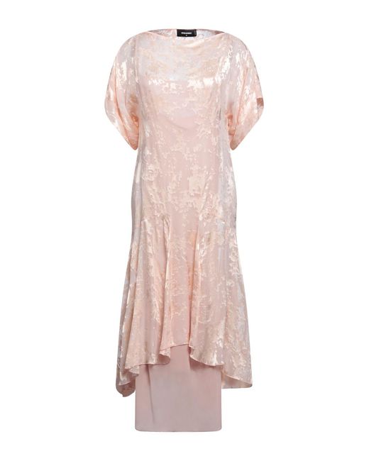 DSquared² Pink Midi Dress