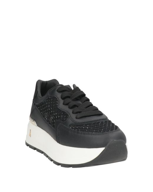 Patrizia Pepe Black Sneakers Leather, Textile Fibers