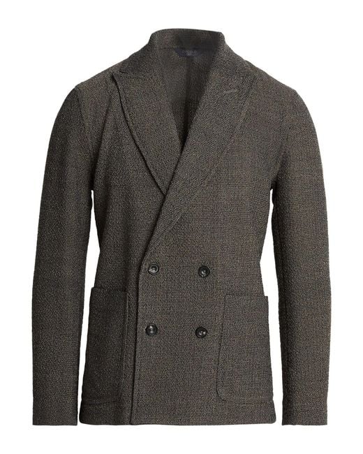 Circolo 1901 Gray Blazer Virgin Wool, Linen, Cotton, Polyamide, Elastane for men