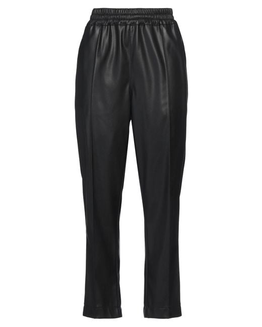 Philosophy Di Lorenzo Serafini Black Pants Polyester, Polyurethane Resin