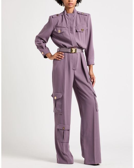 Elisabetta Franchi Purple Mauve Jumpsuit Polyester