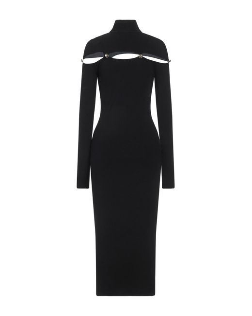 Versace Jeans Couture Black Midi Dress