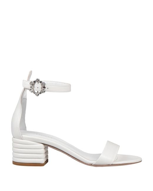 Le Silla White Sandals