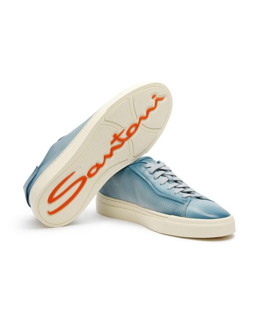 Sneakers Santoni de hombre de color Blue