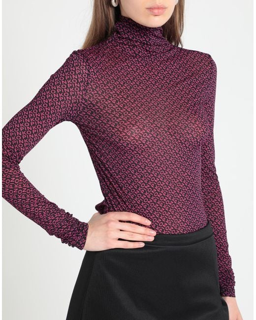 Pinko Purple T-Shirt Polyamide, Elastane