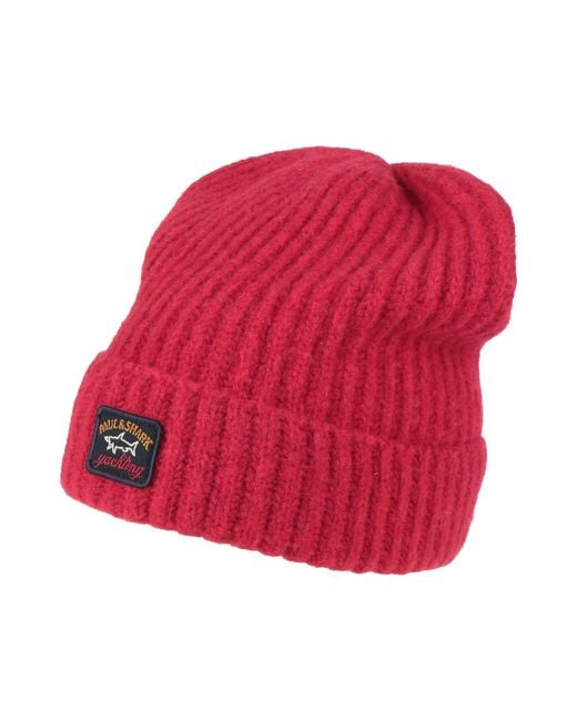 Paul & Shark Red Hat Virgin Wool, Polyamide for men