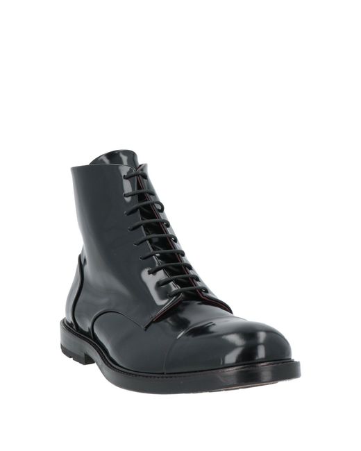 MICH SIMON Black Ankle Boots Leather for men