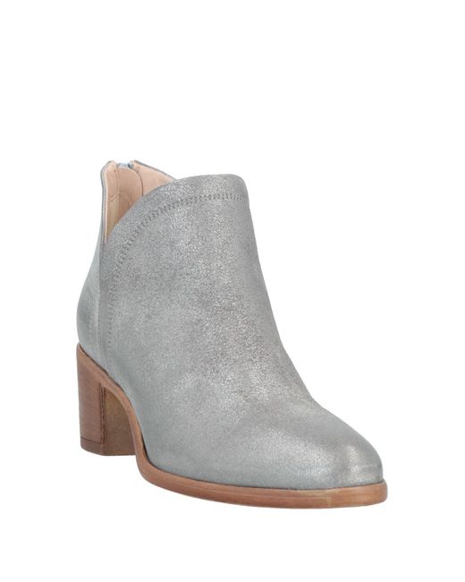 CafeNoir Gray Ankle Boots Soft Leather