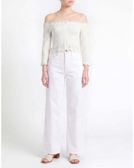 Charo Ruiz White Top Cotton, Polyester
