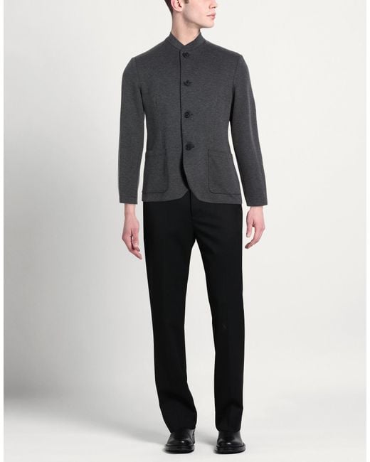Harris Wharf London Black Charcoal Blazer Cotton, Polyester, Elastane for men