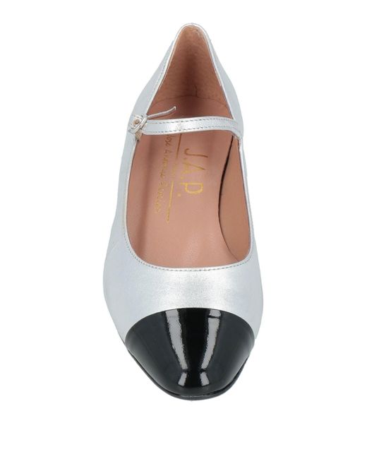 J.A.P. JOSE ANTONIO PEREIRA White Ballet Flats Leather
