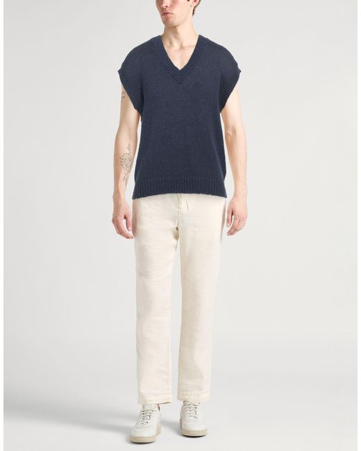 Roberto Collina Blue Sweater Cotton, Linen for men