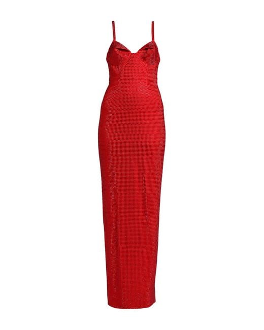 Area Red Long Dress