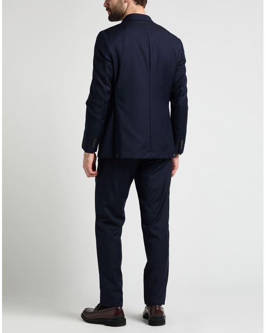 Mp Massimo Piombo Blue Suit Virgin Wool for men