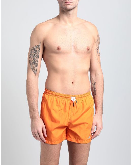 Aquascutum Orange Swim Trunks for men
