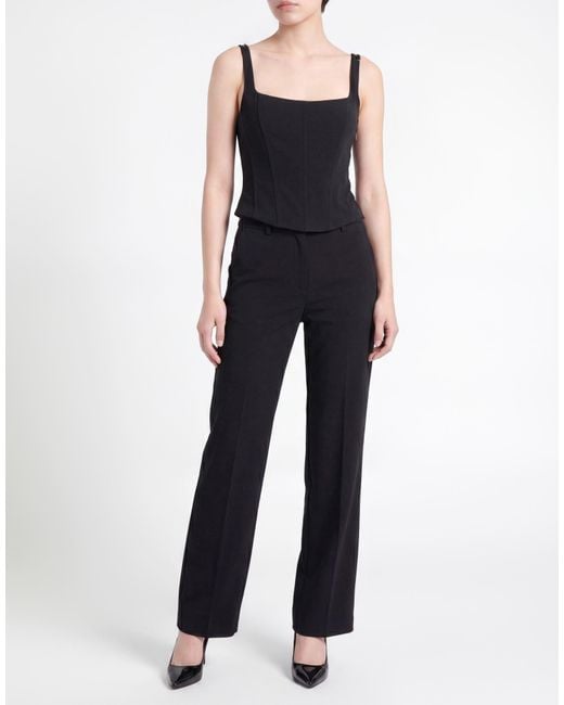 Patrizia Pepe Black Top Polyester, Elastane