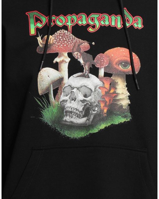 Propaganda Black Sweatshirt Cotton for men