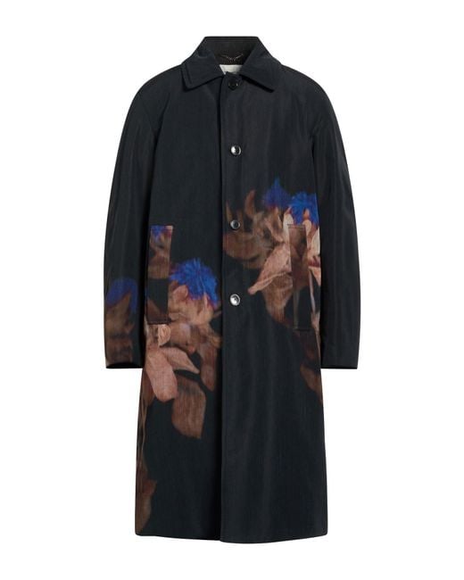 Dries Van Noten Blue Coat Wool, Polyester for men