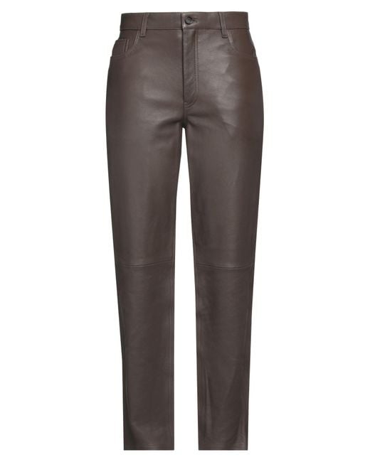 Totême Gray Pants Lambskin