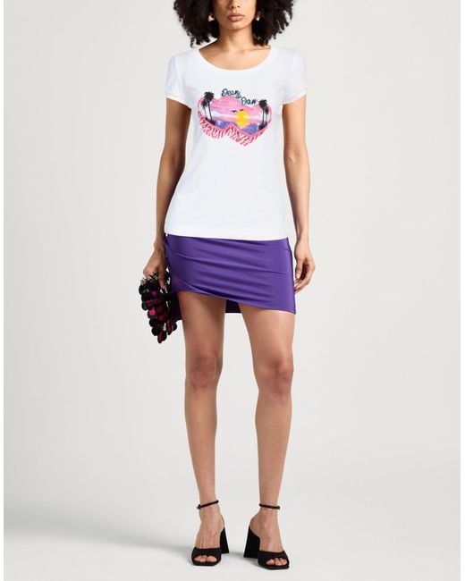 DSquared² White T-Shirt Cotton, Elastane