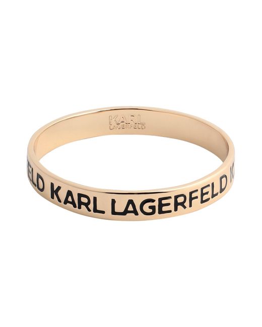 Karl Lagerfeld White K/Essential Logo Bracelet Bracelet Brass, Enamel