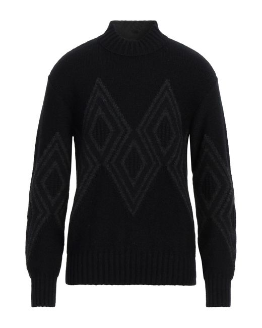 Emporio Armani Turtleneck Acrylic Alpaca Wool Wool in Black for Men Lyst