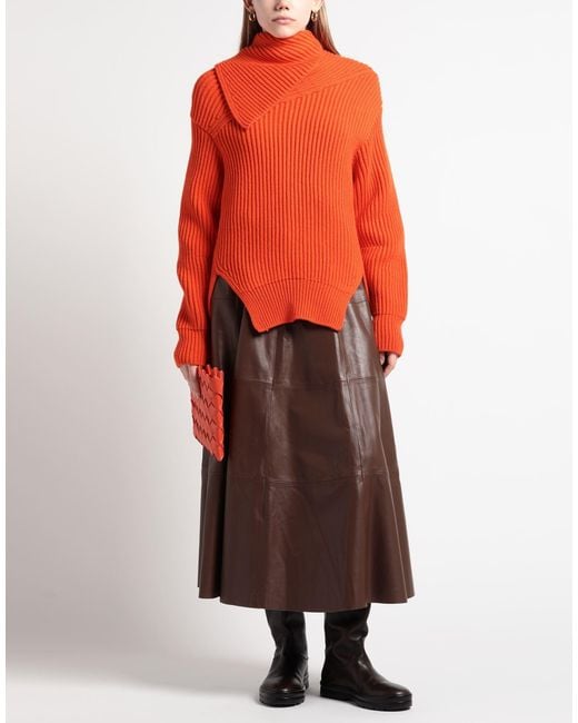 Jil Sander Orange Turtleneck