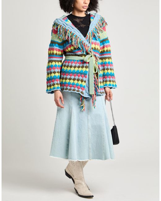 Semicouture Blue Light Cardigan Wool, Polyamide, Polyester, Alpaca Wool