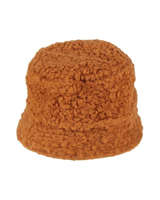 Marni Brown Fleece Embroidered Fisherman Hat for men