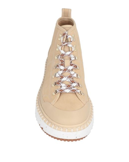 Chloé Natural Leather Platform Booties