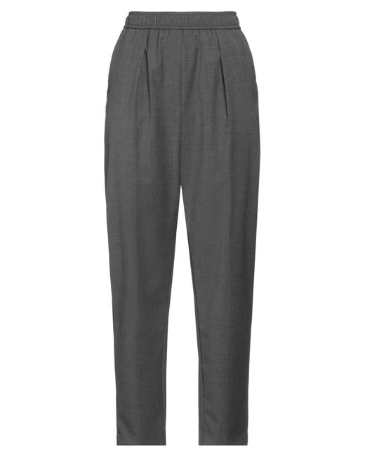 8pm Gray Pants Polyester, Wool, Elastane