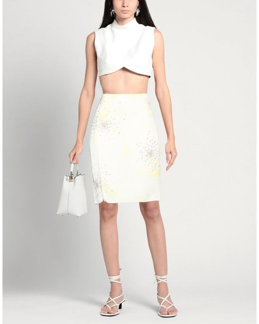 DES_PHEMMES White Midi Skirts