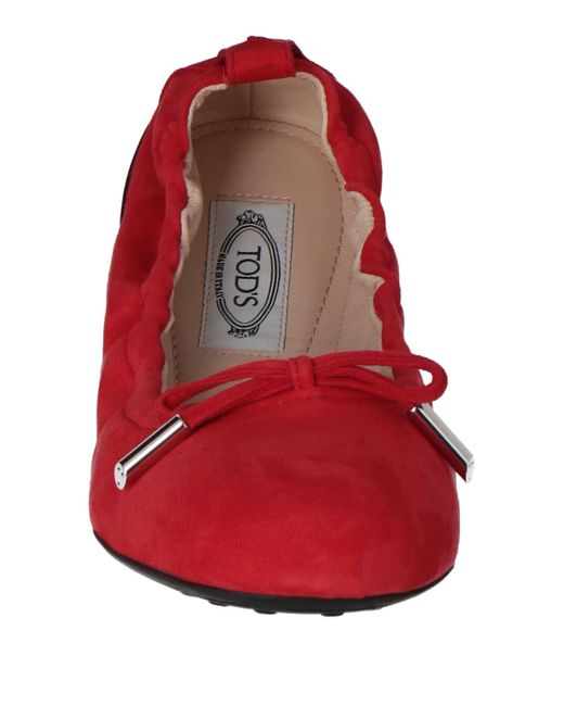 Tod's Red Ballet Flats