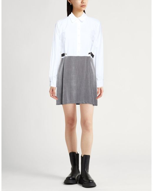 Dixie Gray Mini Dress Polyester, Viscose, Elastane, Cotton