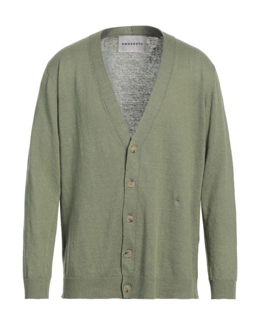 Amaranto Green Cardigan for men
