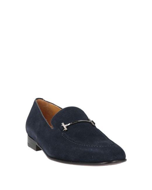 Testoni Blue Loafers Leather for men