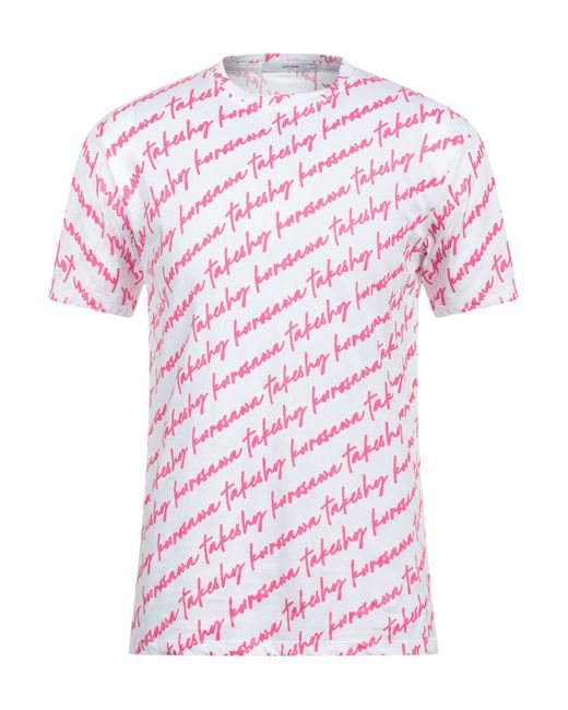 Takeshy Kurosawa Pink Fuchsia T-Shirt Cotton for men